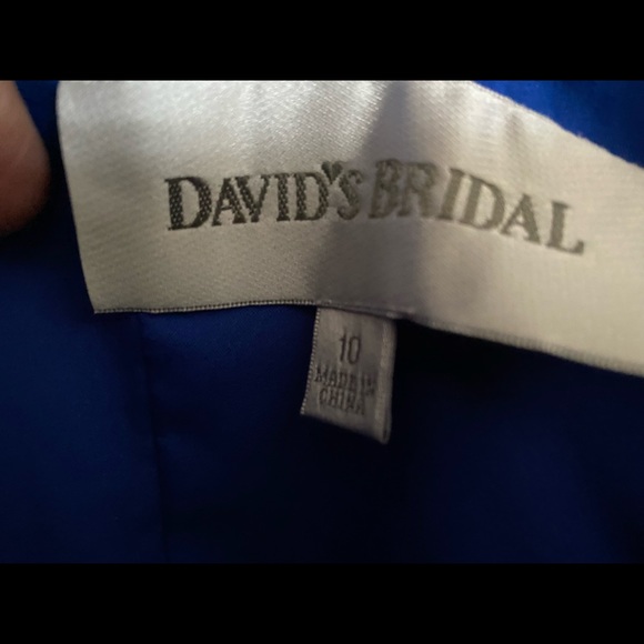 SOLD- Size 10 - David’s Bridal dress - worn once - blue - Picture 4 of 4